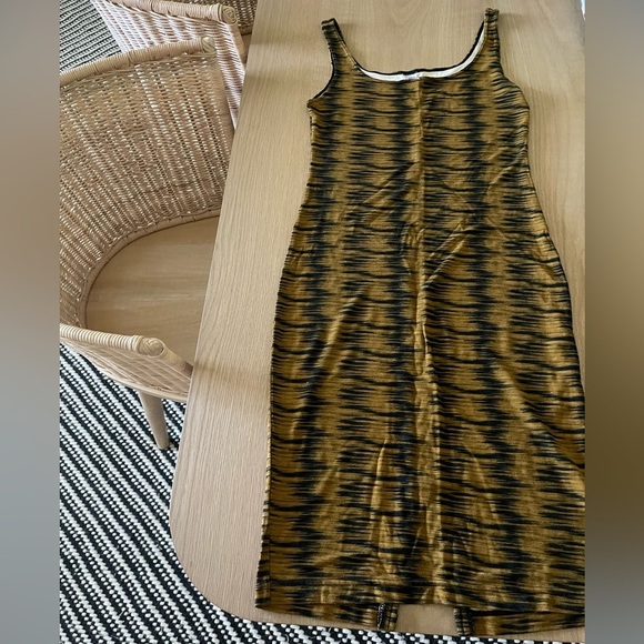 American Apparel| Mustard & Black Bodycon Dress, Size Medium•••Hyena - Picture 6 of 12